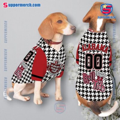 Alabama Crimson Tide Houndstooth Personalized Pet Jersey a