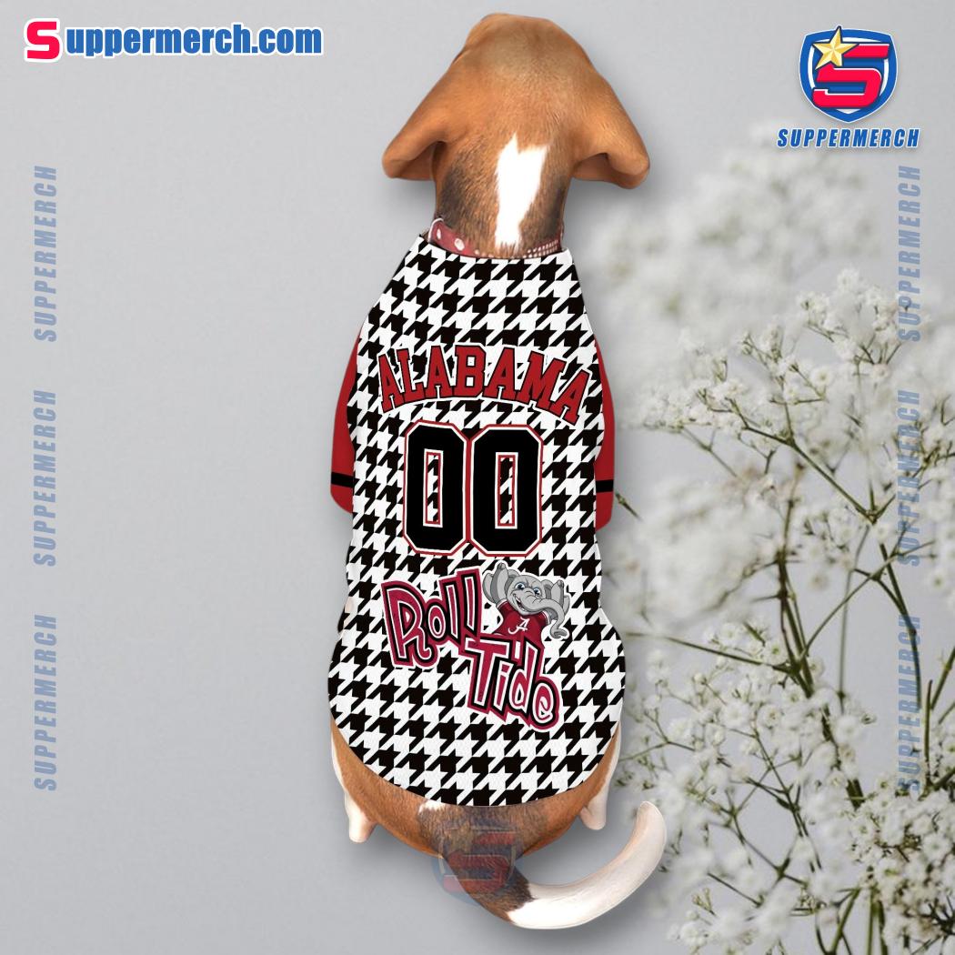 Alabama Crimson Tide Houndstooth Personalized Pet Jersey b