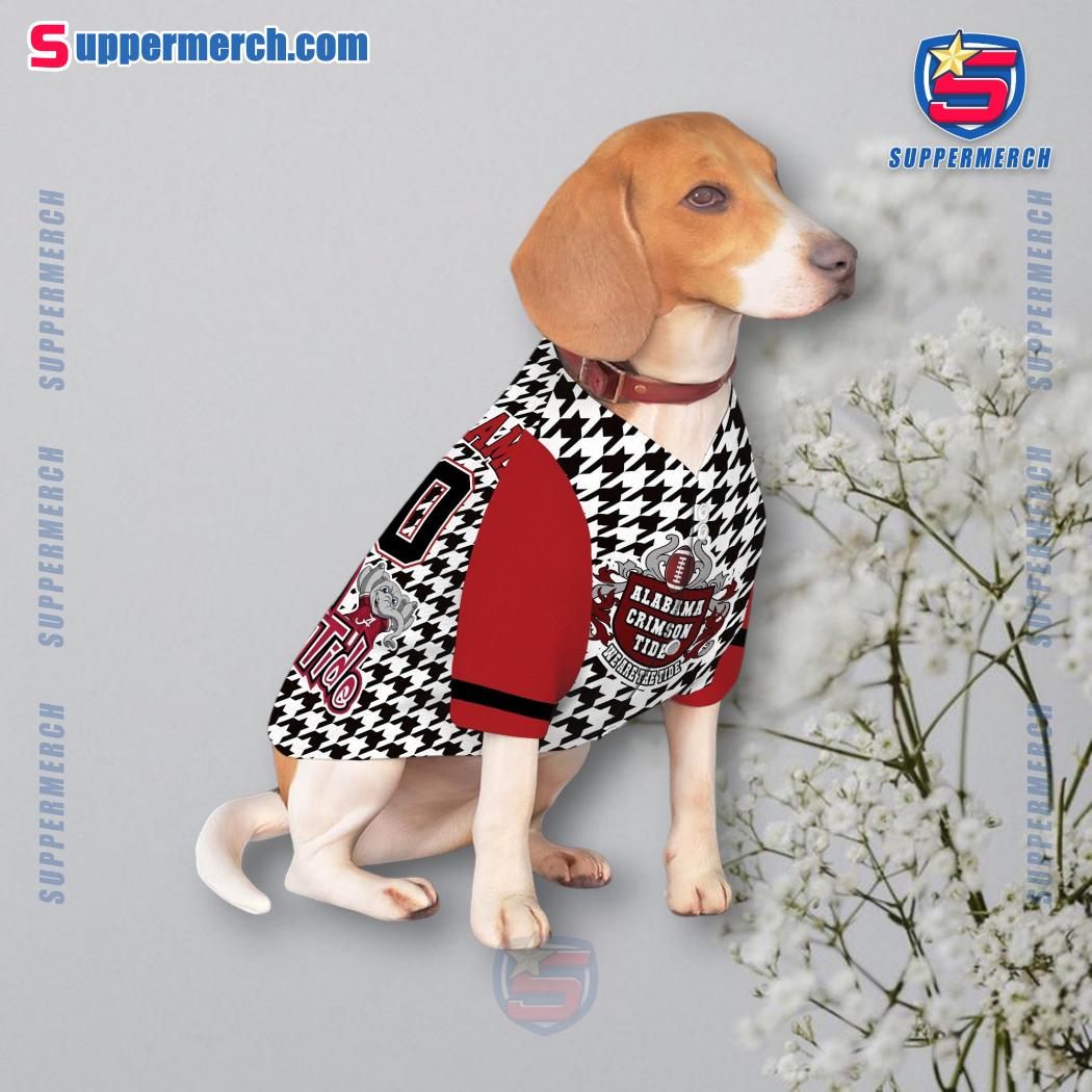 Alabama Crimson Tide Houndstooth Personalized Pet Jersey c