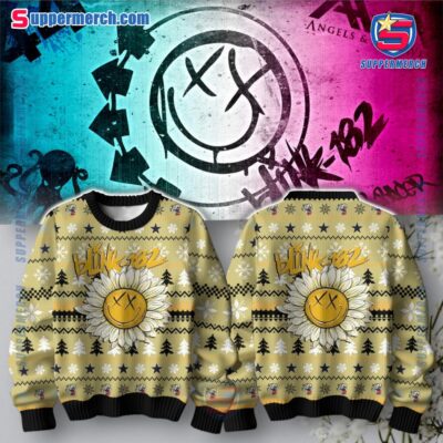 Blink-182 Sunflower Ugly Christmas Sweater