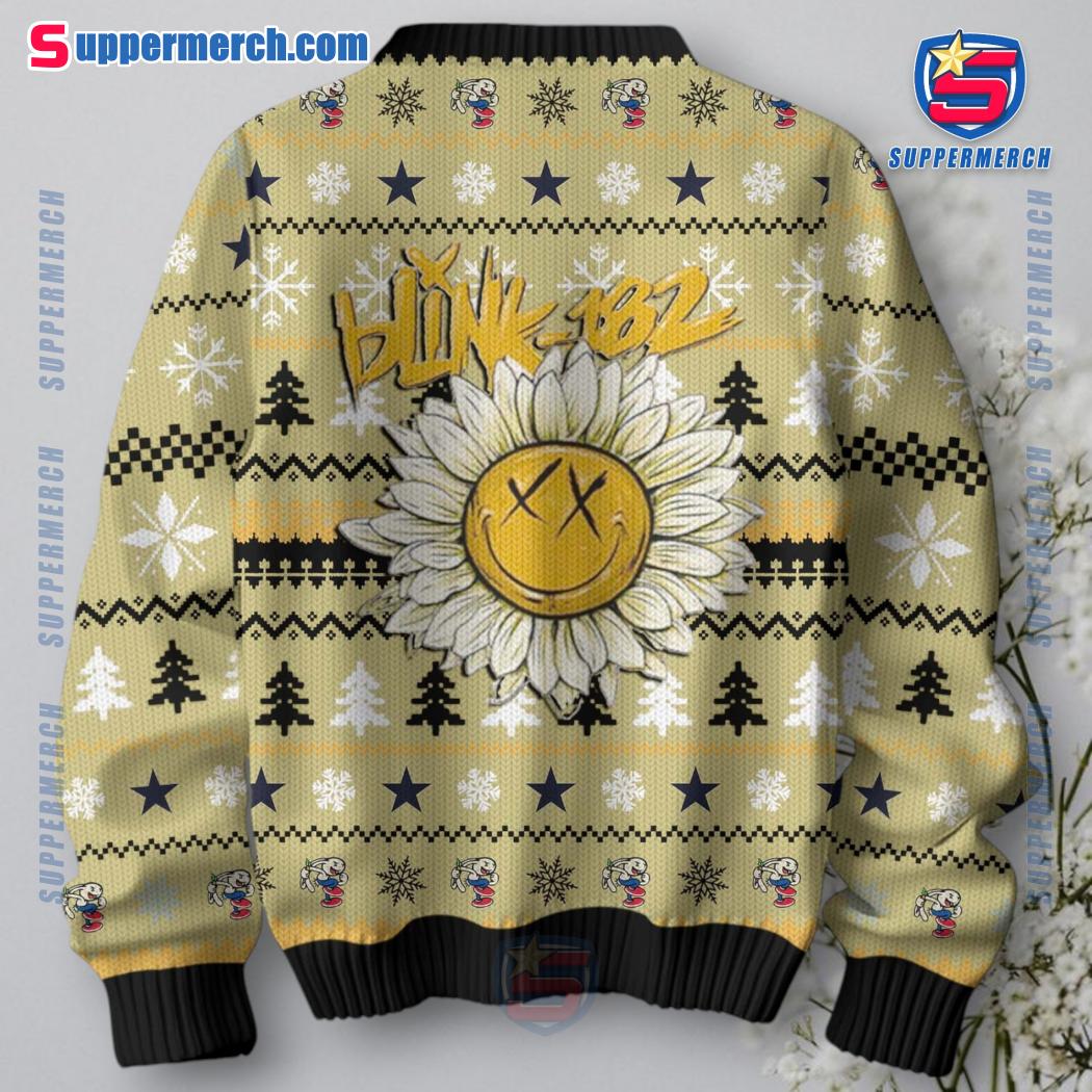 Blink-182 Sunflower Ugly Christmas Sweater b