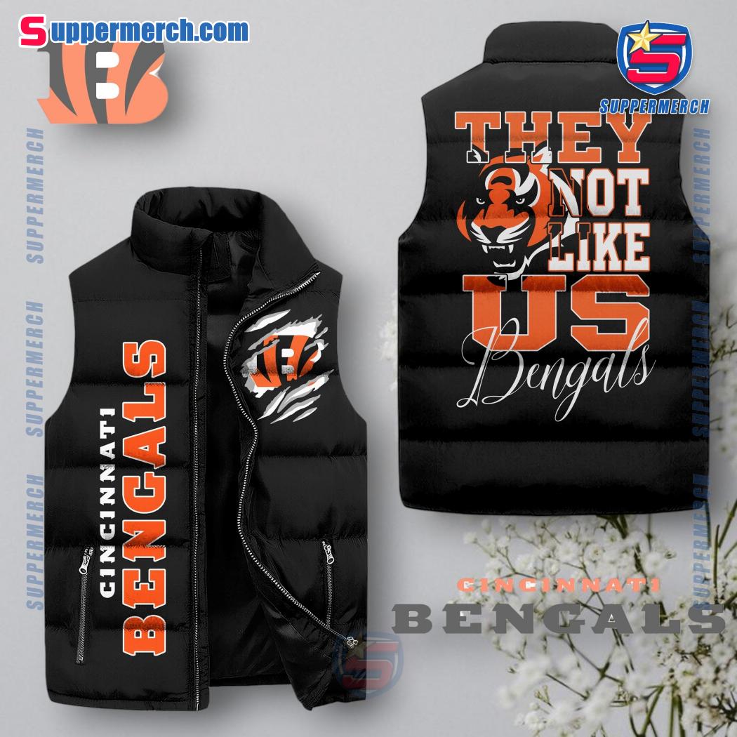 Cincinnati Bengals NFL They Not Like Us Puffer Sleeveless Jacket