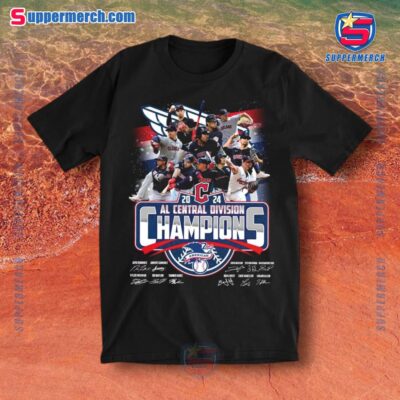 Cleveland Guardians 2024 AL Central Division Champions Signatures Shirt