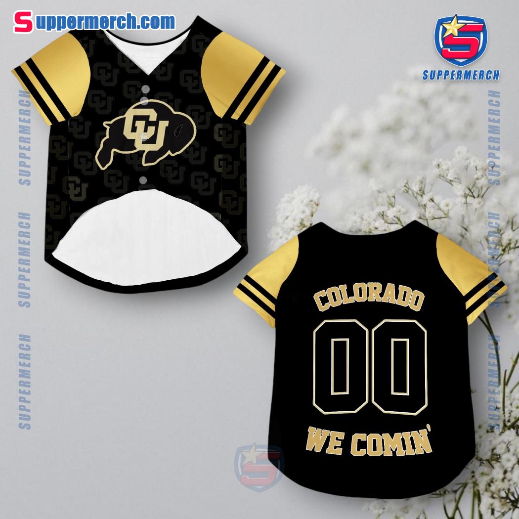 Colorado Buffaloes We Comin' Personalized Pet Jersey a