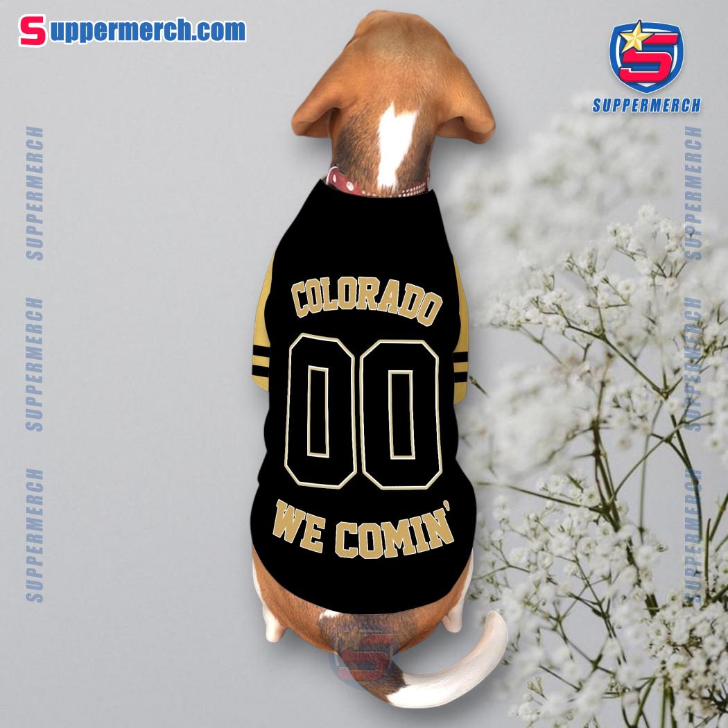 Colorado Buffaloes We Comin' Personalized Pet Jersey b
