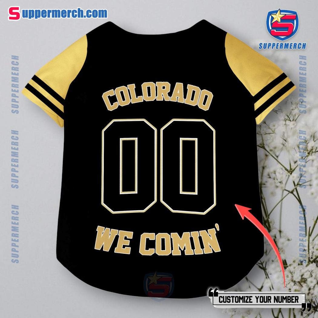 Colorado Buffaloes We Comin' Personalized Pet Jersey y