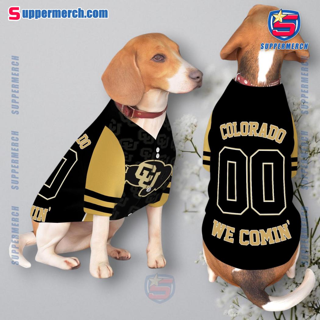 Colorado Buffaloes We Comin' Personalized Pet Jersey