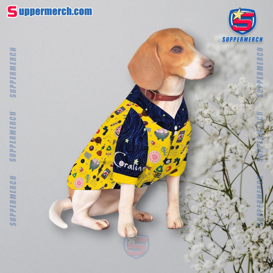 Coraline Movie Pattern Pet Jersey b