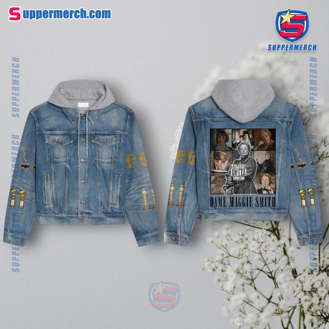 Dame Maggie Smith Straight Outta Downton Jean Hoodie Jacket