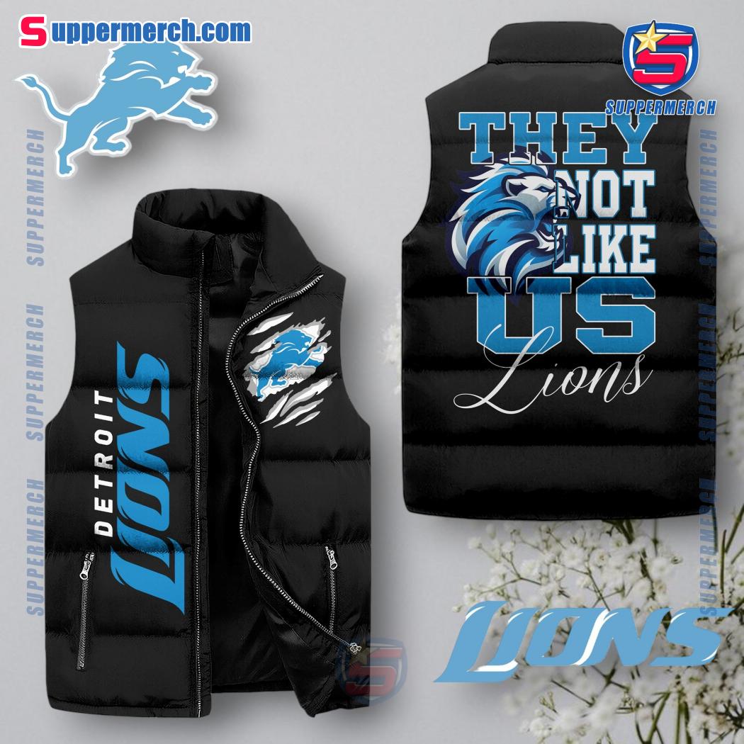 Detroit Lions NFL They Not Like Us Puffer Sleeveless Jacket