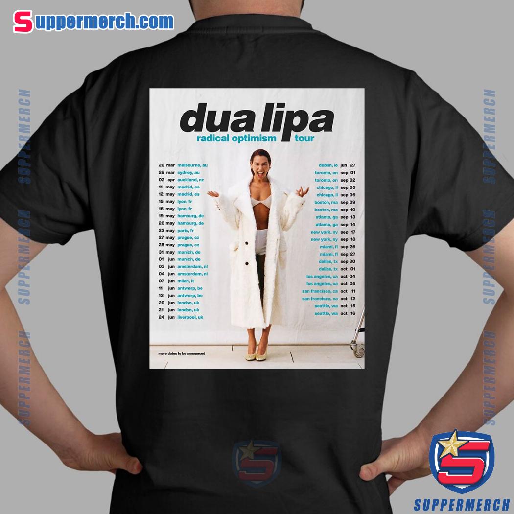 Dua Lipa Radical Optimism 2025 World Tour Dates Shirt c