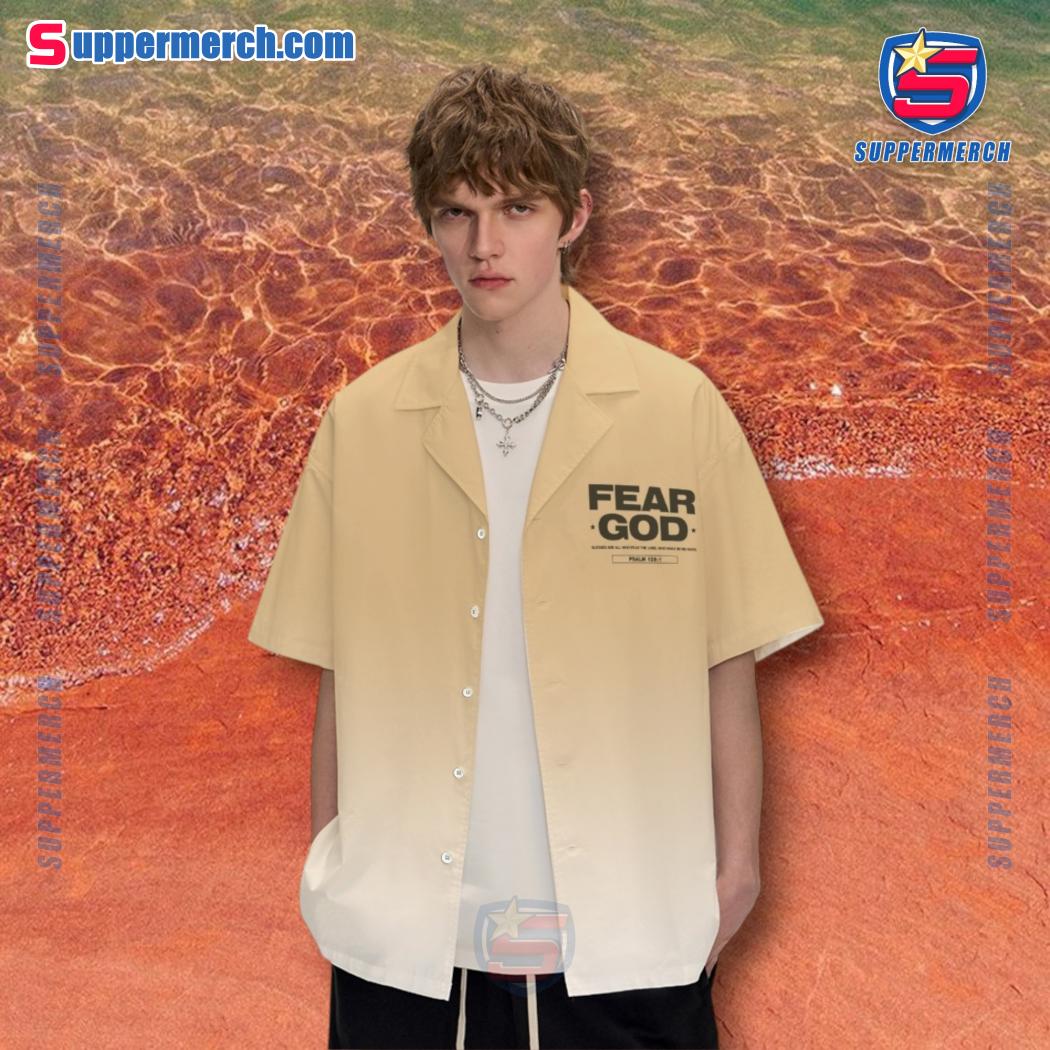 Fear God Blessed Are All Who Fear The Lord Who Walk In His Ways Gradient Hawaiian Shirt a