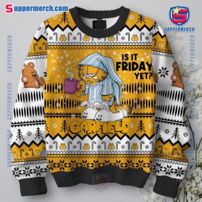 Garfield Is It Friday Yet Ugly Christmas Sweater