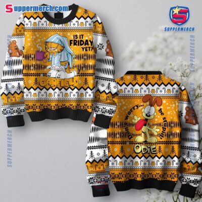 Garfield Is It Friday Yet Ugly Christmas Sweater a