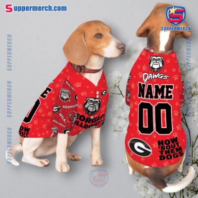 Georgia Bulldogs How 'bout Them Dogs Personalized Pet Jersey