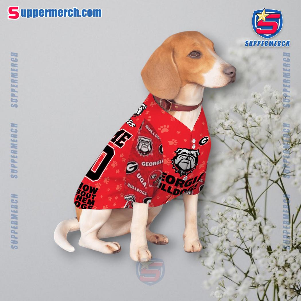 Georgia Bulldogs How 'bout Them Dogs Personalized Pet Jersey b