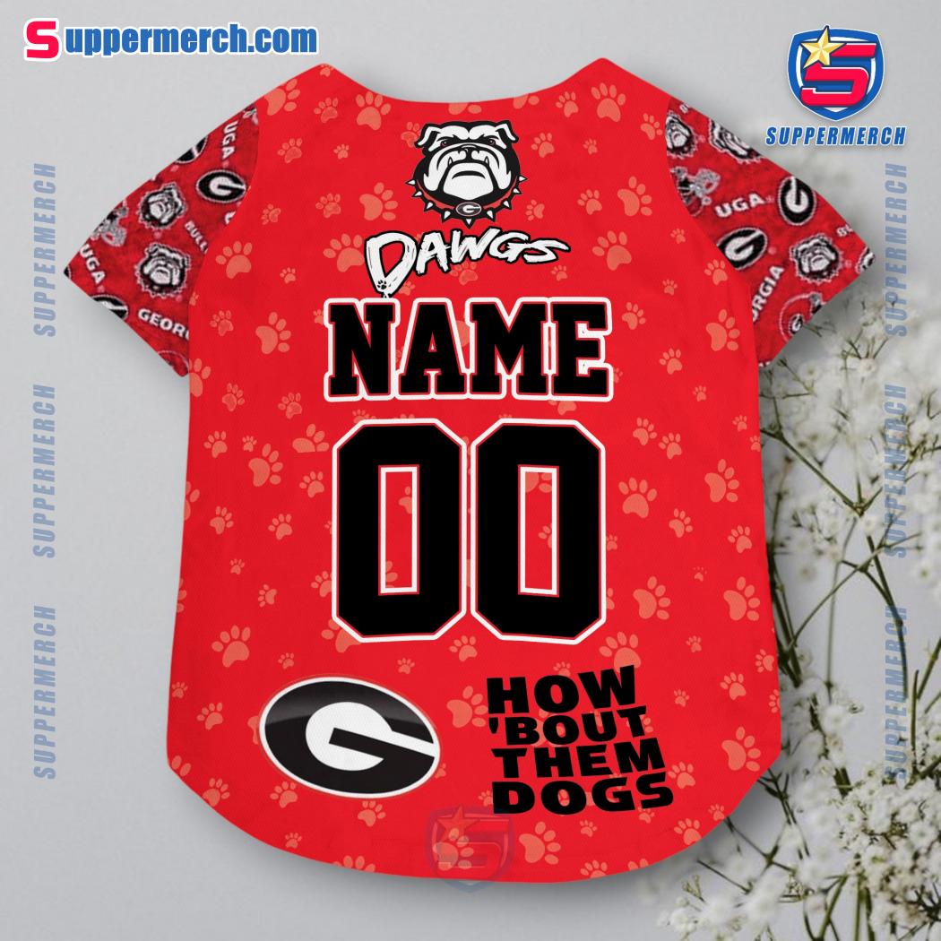 Georgia Bulldogs How 'bout Them Dogs Personalized Pet Jersey y