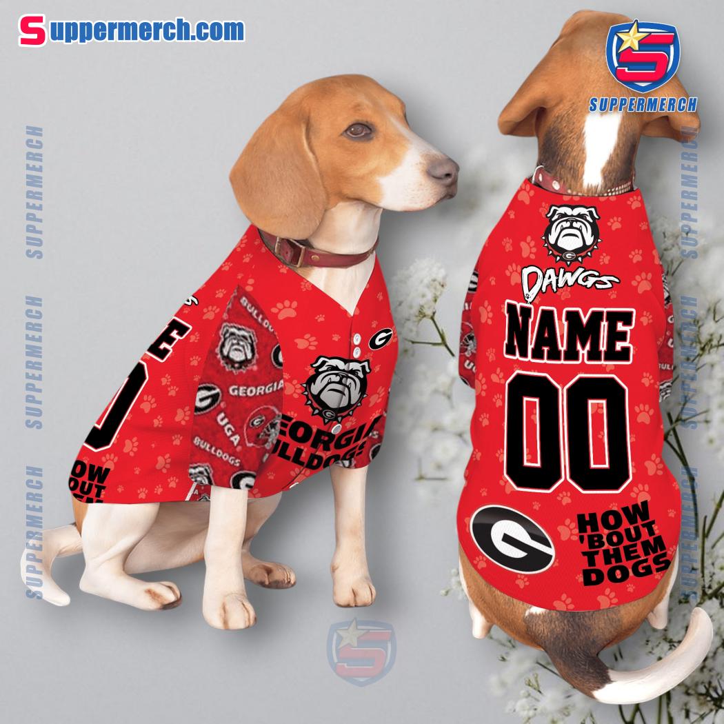 Georgia Bulldogs How 'bout Them Dogs Personalized Pet Jersey