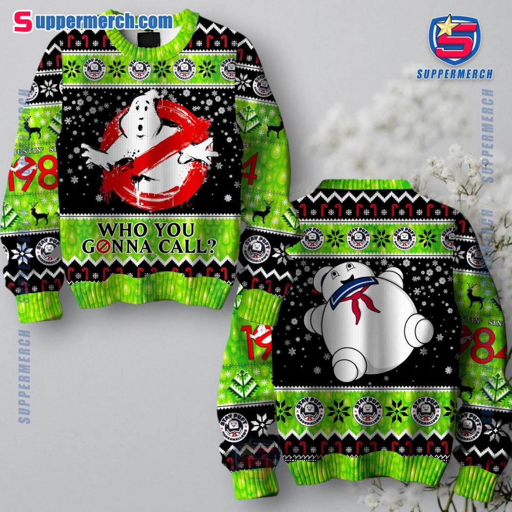 Ghostbusters Who You Gonna Call Ugly Christmas Sweater