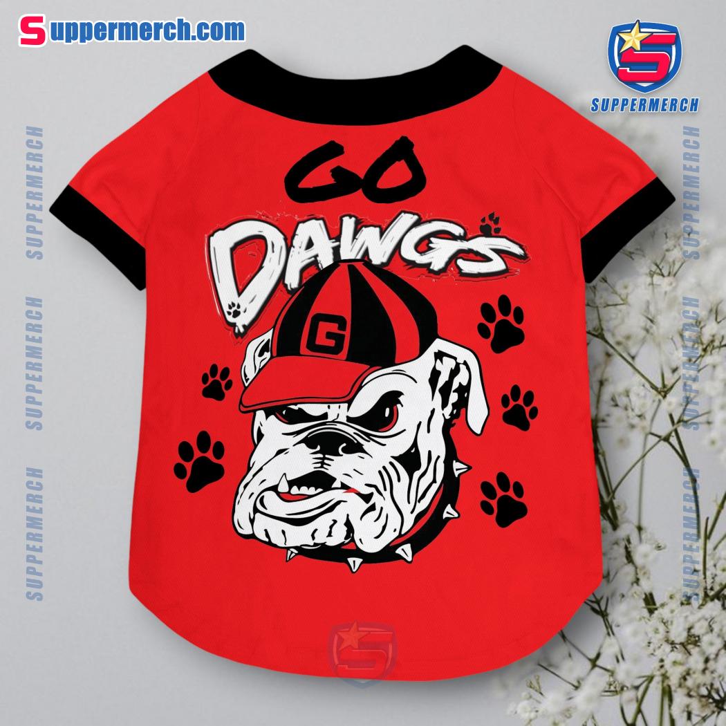 Go Dawgs Georgia Bulldogs Pet Jersey c