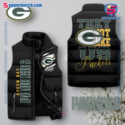 Green Bay Packers NFL They Not Like Us Puffer Sleeveless Jacket