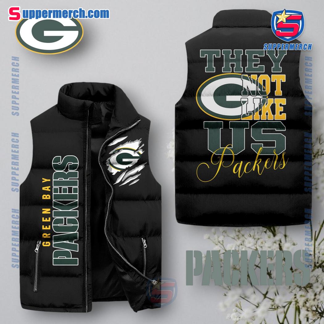 Green Bay Packers NFL They Not Like Us Puffer Sleeveless Jacket