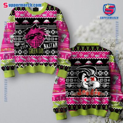 Green Day One Eyed Bastard Dookie Ugly Christmas Sweater