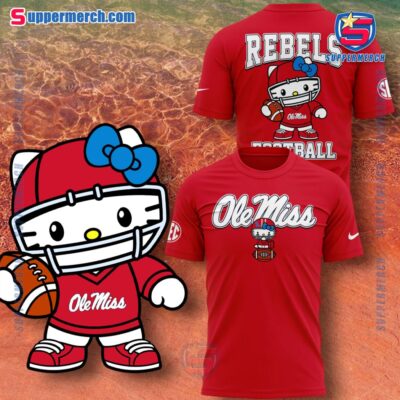 Hello Kitty Ole Miss Rebels Football Red T-shirt, Hoodie