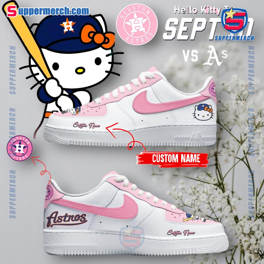 Houston Astros X Hello Kitty Personalized Air Force Shoes