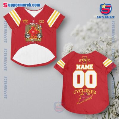 Iowa State Cyclones Big 12 Wrestling Champion 2024 Personalized Pet Jersey a