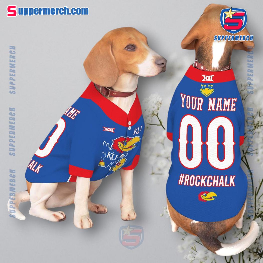Kansas State Jayhawks Rock Chalk Personalized Pet Jersey a