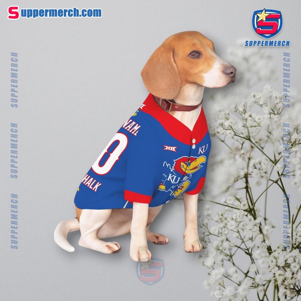 Kansas State Jayhawks Rock Chalk Personalized Pet Jersey b
