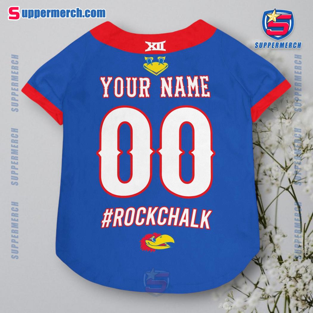 Kansas State Jayhawks Rock Chalk Personalized Pet Jersey y