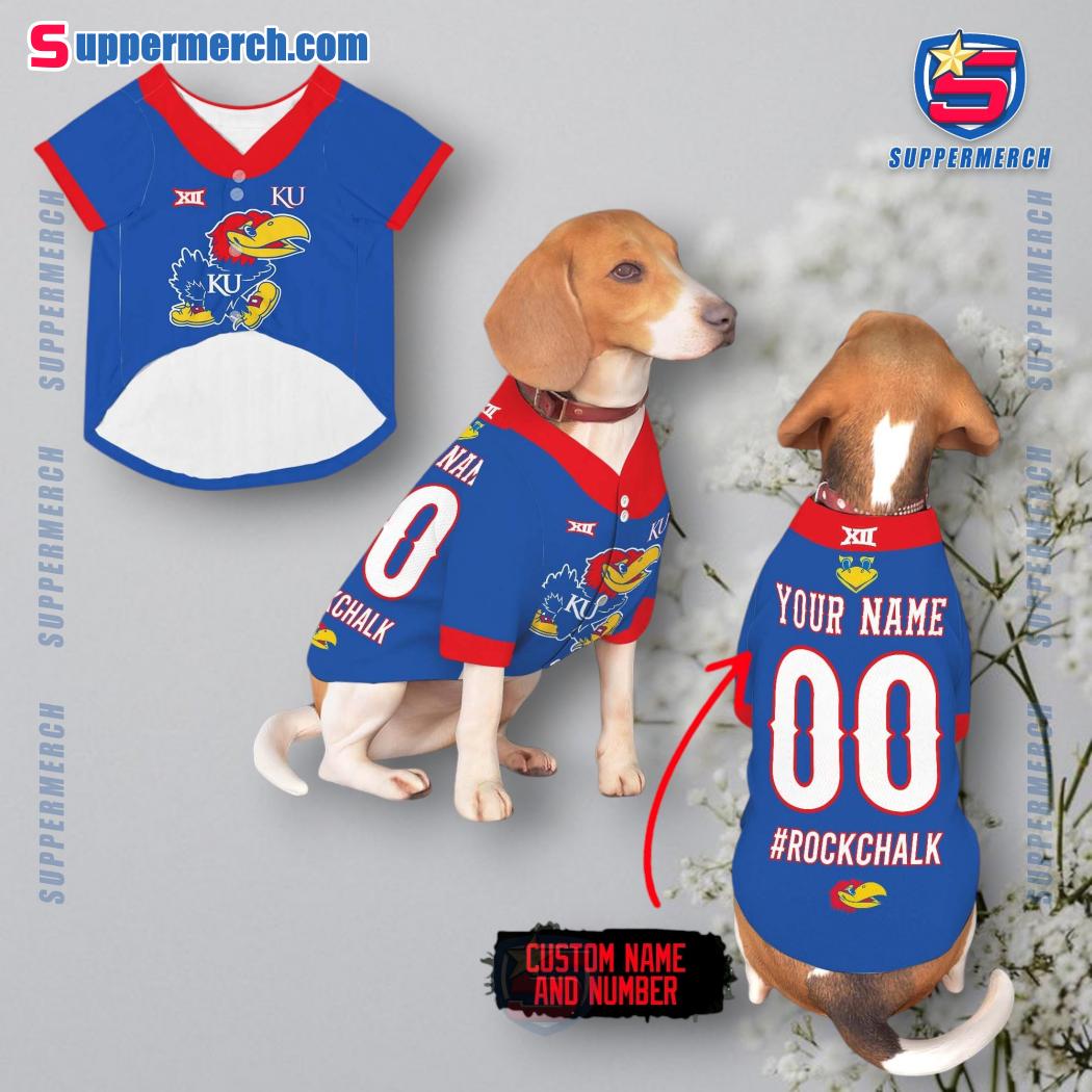 Kansas State Jayhawks Rock Chalk Personalized Pet Jersey