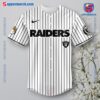 Las Vegas Raiders X Hello Kitty Thin Stripes Baseball Jersey 2024 a
