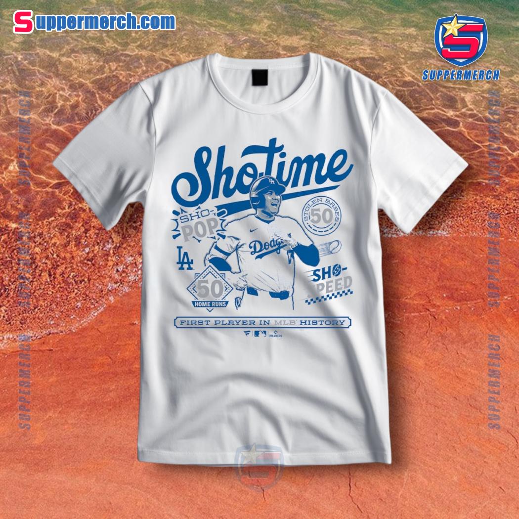 Los Angeles Dodgers Shotime Shohei Ohtani 50/50 Club First Player In MLB History T-shirt