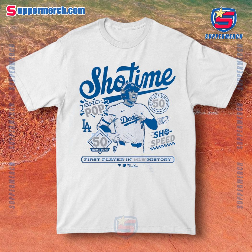 Los Angeles Dodgers Shotime Shohei Ohtani 50/50 Club First Player In MLB History T-shirt