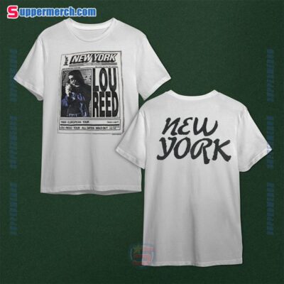 Lou Reed European Tour 1989 New York Vintage Tour Band Unisex T-shirt
