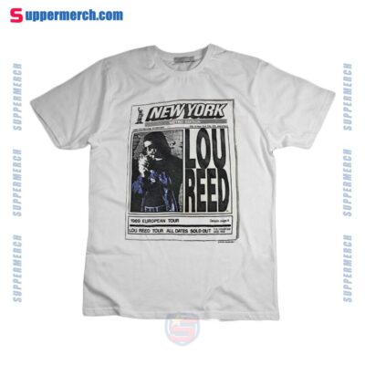 Lou Reed European Tour 1989 New York Vintage Tour Band Unisex T-shirt a