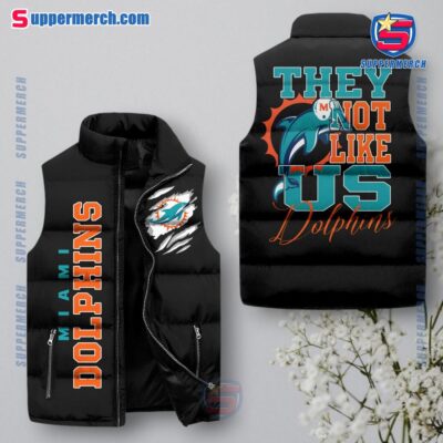Miami Dolphins NFL They Not Like Us Puffer Sleeveless Jacket