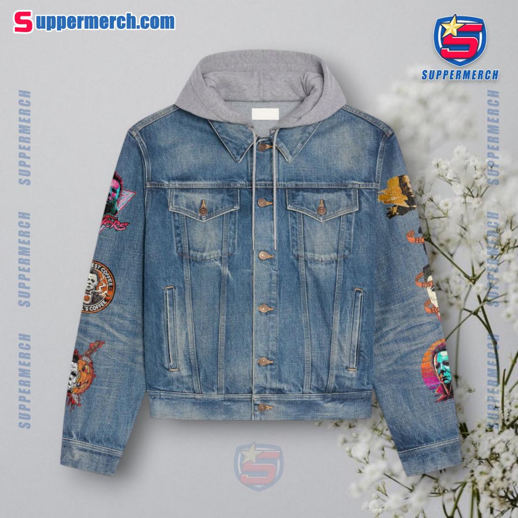 Michael Myers Welcome To Halloween Jean Hoodie Jacket b
