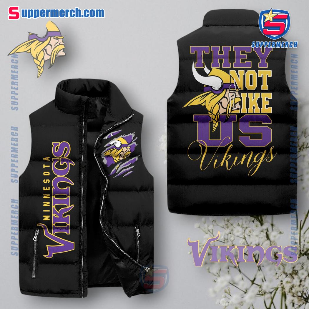 Minnesota Vikings NFL They Not Like Us Puffer Sleeveless Jacket
