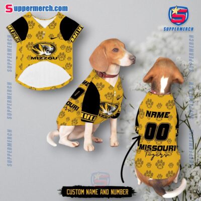 Missouri Tigers Paw Personalized Pet Jersey