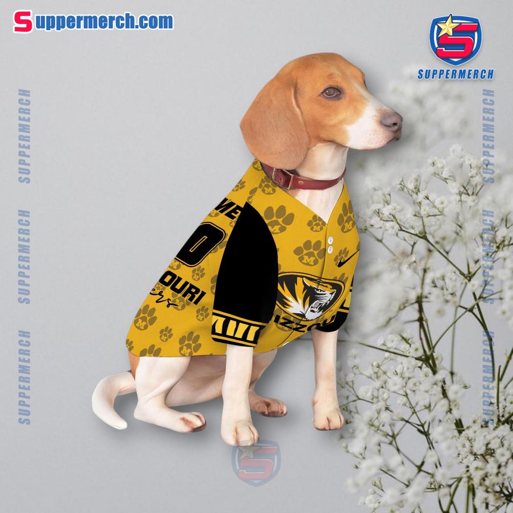 Missouri Tigers Paw Personalized Pet Jersey c