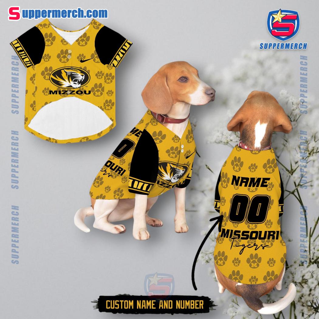 Missouri Tigers Paw Personalized Pet Jersey