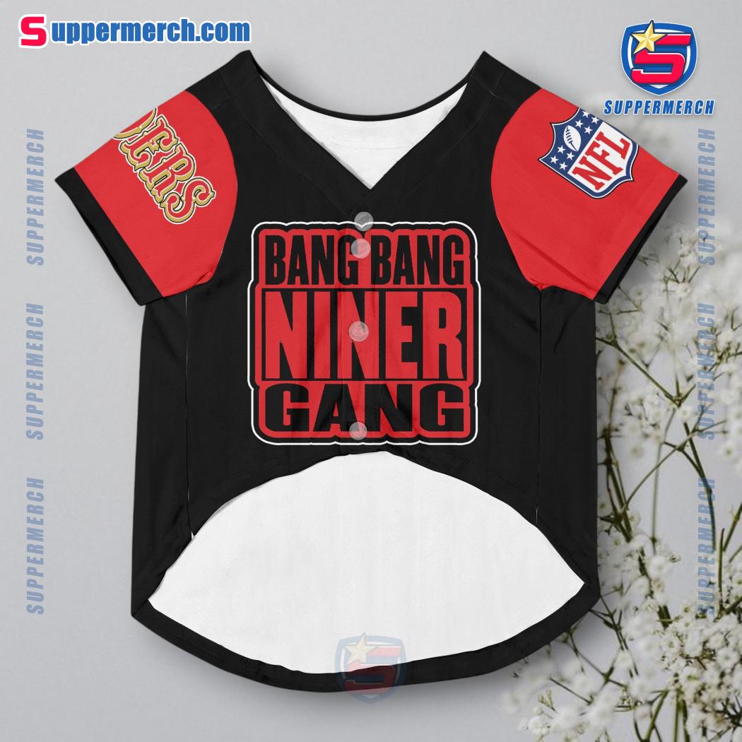 NFL San Francisco 49ers Bang Bang Niner Gang Pet Jersey y