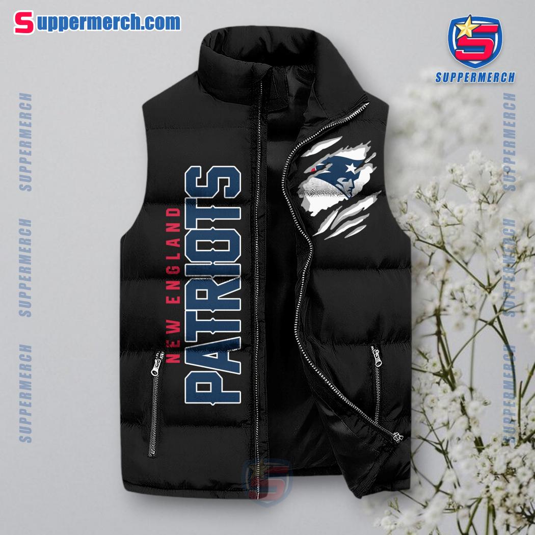 New England Patriots NFL They Not Like Us Puffer Sleeveless Jacket a