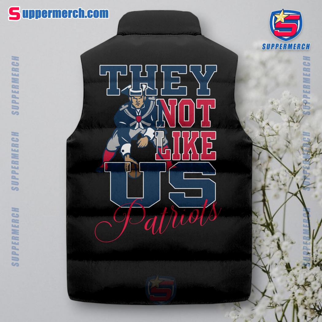 New England Patriots NFL They Not Like Us Puffer Sleeveless Jacket b