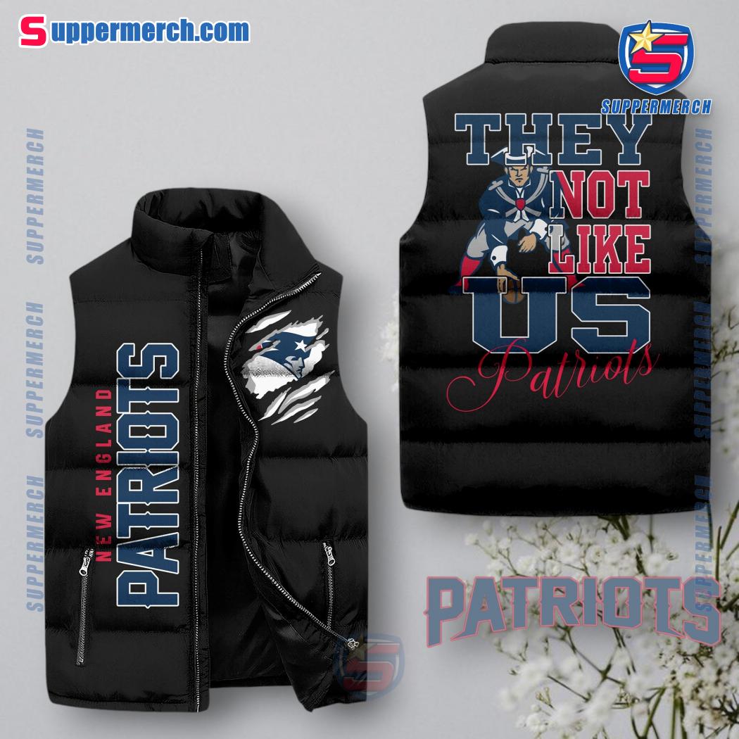 New England Patriots NFL They Not Like Us Puffer Sleeveless Jacket