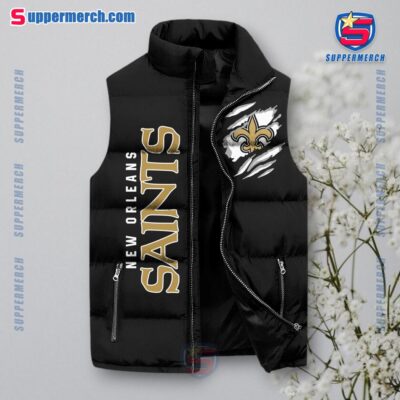 New Orleans Saints NFL They Not Like Us Puffer Sleeveless Jacket a
